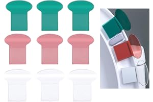 Leadigol 9Pcs Toilet Lid Lifter,Self-Adhesive Handle Toilet Seat Lifter Tool - Avoid Touching Toilet Seat Lid Lifter Portable Toilet Seat Cover Lift Handle Bathroom Accessories