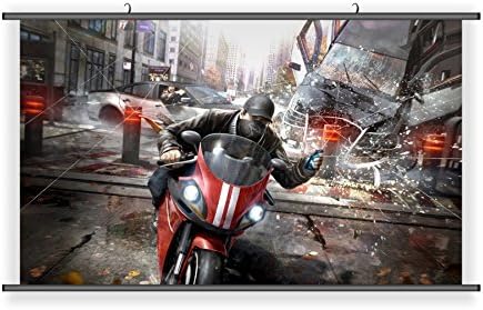 POSTUP Action Adventure Game Watch Dogs Hanging Wall Scoll Fabric Decorative Horizontal Poster (21.6" x 13.8") - PUWATCHD08