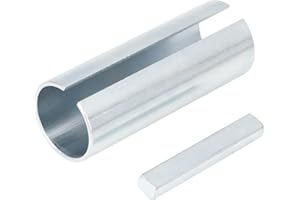 ACROPIX 1" to 1 1/8 Inch -1/4" Universal Engine Shaft Sleeve Adapter Kit with Step Key Silver Tone - Pack of 1