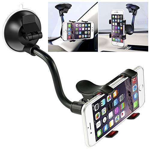 ivoler Car Phone Mount, 3-in-1 Universal Phone Holder Cell Phone Car Air Vent Holder Dashboard Mount Windshield Mount for iPhone Xs MAX X 7 8 6 6s Plus Samsung Galaxy S9 S8