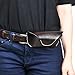 Unisex Semi Hard Genuine Leather Eyeglass Case With Belt Loop for Prescription Eyeglasses & Standard Sized Sunglasses, Coffee