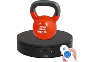 ComXim Knob Speed Adjustment Remote Control Motorized Rotating Display Stand 3d scanner Electric Turntable rotating platform for Photography Shows,Jewelry,Watch,3D Models,Support AAA & charging