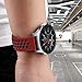 Galaxy Watch 46mm Bands, Gear S3 Bands, Auswaur 22mm Universal Soft Silicone Replacement Strap Band Compatible for Samsung Gear S3 Frontier/Classic Sports Smart Watch Fitness- Black/Red-Large