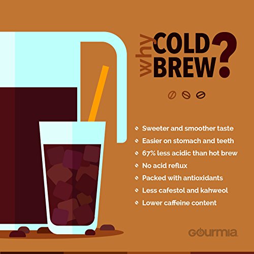 Gourmia GCM6800 Automatic Cold Brew Coffee Maker 10 Minutes Fast Brew