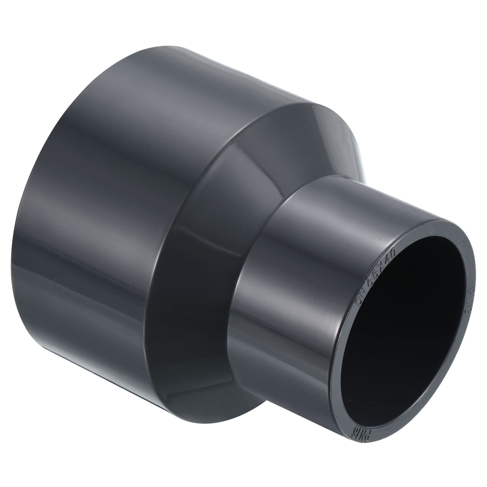 PATIKIL PVC Reducer Pipe Fitting 3x2 Inch Socket, Straight Coupling Adapter Connector, Grey