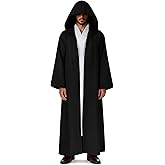 XZQTIVE Halloween Hooded Robe Cloak for Adult Men Women Wizard Vampire Knight Fancy Cool Cape Cosplay Medieval Costume