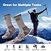 Merino Wool Socks, ZEALWOOD Unisex Hiking Trekking Crew Socks Thermal Warm Winter Socks,1/2/3/4 Pairs