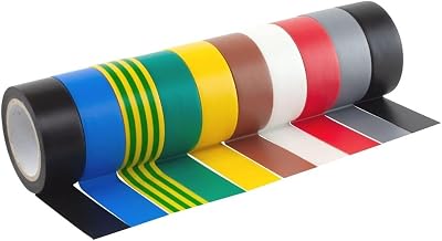 GTSE Electrical Tape 19mm x 5m 10 Rolls PVC Insulation Strong Adhesive
