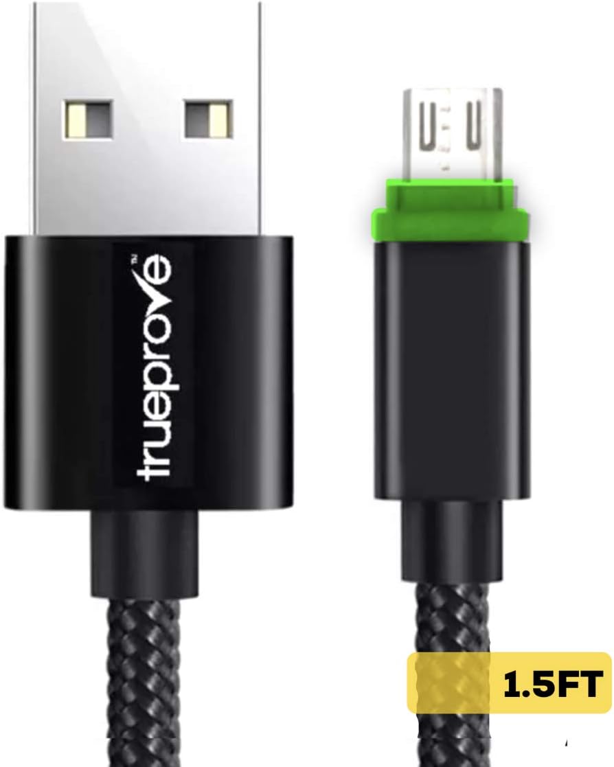 Compatible Barnes & Noble Nook Color LED Lit Charging Sync Data Cable. Lit Tip indicates Red Charging Green Charged…