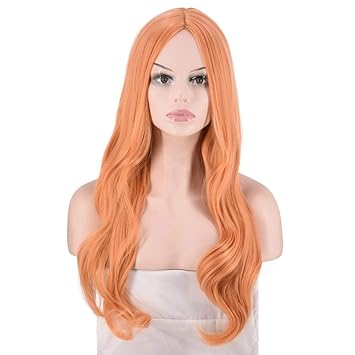 Amazon Com Ladies Wig Medium Long Curly Hair Big Wave Synthetic