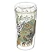 Cypress Home Proud Peacock Double Wall Glass Travel Coffee Cup with Lid