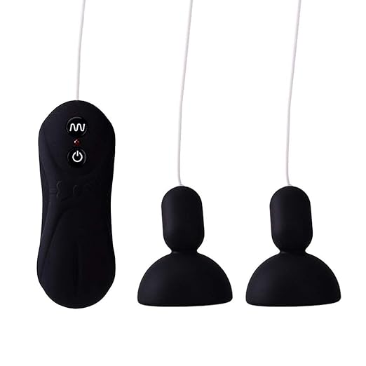 Pzhhzpingg Silikon Nippel Saugnapf Vibrator Brust Erweiterung Nippel Pumpe Brust Stimulation Massage mit 16 Frequency Double-