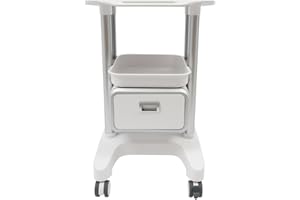 Portable Mobile Ultrasound Trolley Cart with Drawers and Tool Tray - 130Lbs Load Capacity, Medical Beauty Storage Cart on Whe