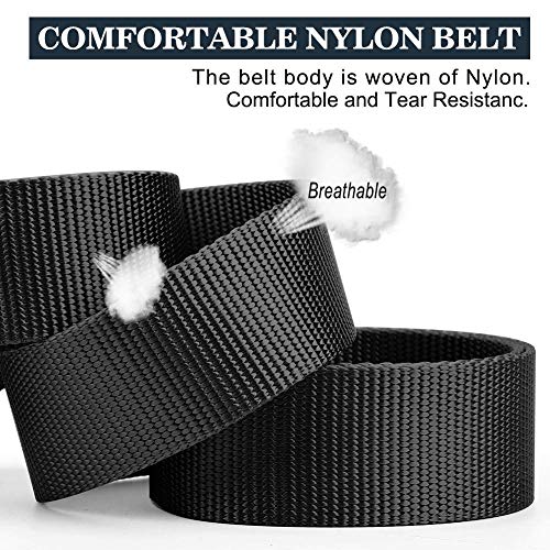 QINGYUN RONGQI 2Pack Tactical Belt,Military Style Quick Release Belt,1.5" Nylon Riggers Belts for Men,Heavy-Duty Quick-Release Metal Buckle - Thumbnail 3