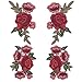 Tuodeal 10 Pieces Rose Patch Embroidered Flower Sew On Patch Applique