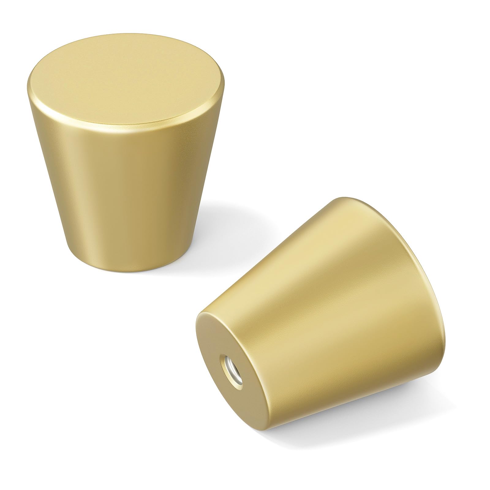 Photo 1 of homdiy 5 Pack Gold Knobs Brushed Brass Cabinet Knobs Small Drawer Pulls Round Gold Kitchen Cabinet Hardware