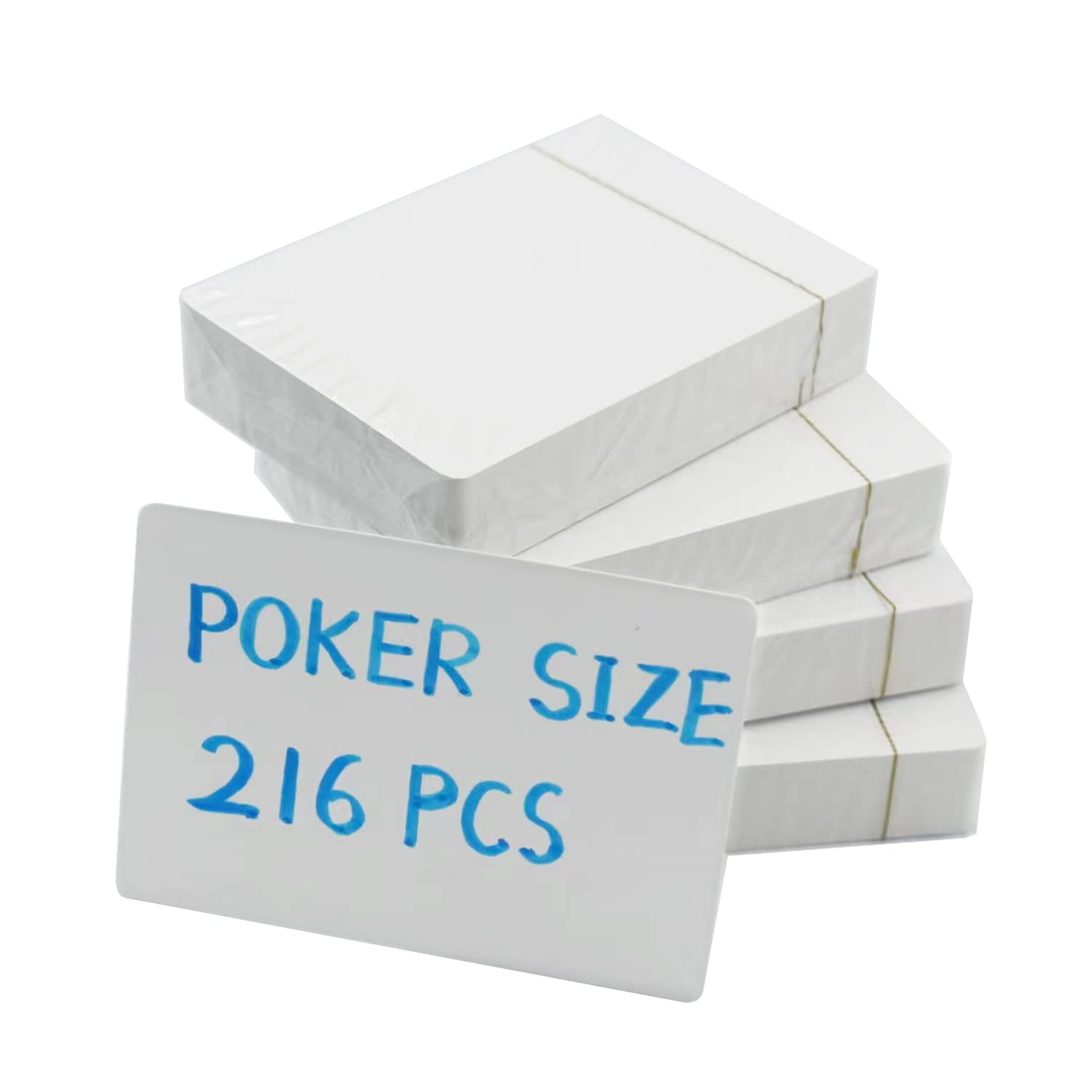 Photo 1 of Yuanhe Blank Playing Cards to Write on Poker Size 216PCS Printable Flash Cards for DIY Games