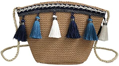 Vintage Tassel Designer Straw Bag Summer Travelling Causal Beach Tote Bag