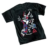 DC Universe Batman Do You Harley Quinn Bat Graphitti Design T-Shirt Small Black