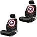 Captain America Colored Shield Logo Avengers Marvel Comics Auto Car Truck SUV Vehicle Low Back Front Bucket Seat Cover - Pair