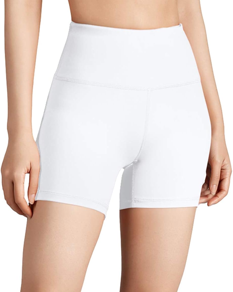 ODODOS Women's Yoga Short Tummy Control Workout Running Athletic Non See-Through Yoga Shorts with Hidden Pocket: Clothing