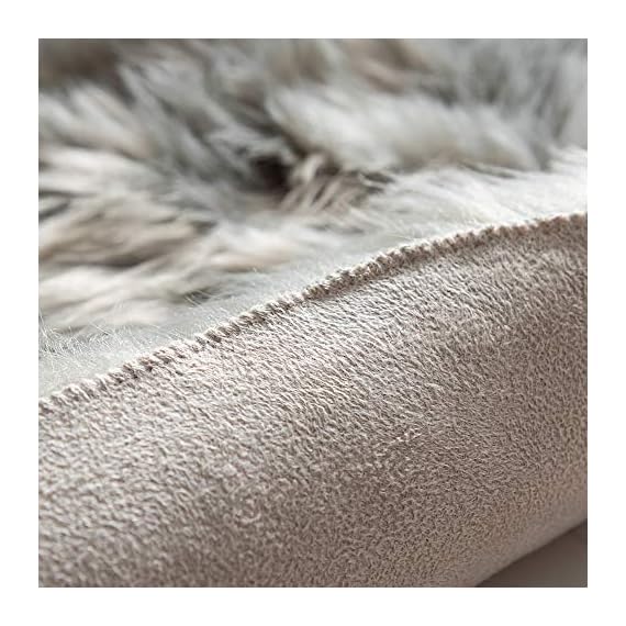 Carvapet Luxury Soft Faux Sheepskin Chair Cover Seat Pad Plush Fur Area