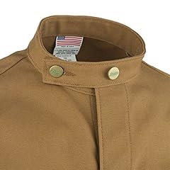 Banded Collar Chore Coat: Brown Duck