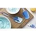 Silicone Spatula Set - 3 Piece Heat Resistant Rubber Spatulas Set Kitchen Utensils for Cooking, Mixing - Non Stick Dishwasher Safe Flexible Spatulas Blue Spatula Set