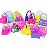 Happu-store(TM) 10 Pcs Mini Doll Plastic Shoulder Bags Handbag Toy Mix Style Accessories For Barbie