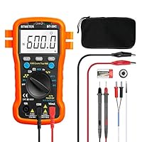 BTMETER BT-39C True RMS Digital Multimeter Auto Ranging for AC DC Voltage,Current, Resistance, Capacitance Tester with Temp Battery LED Test Auto Backlit