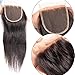 B&F Hair 7a Brazilian Virgin Straight Hair Weave 3 Bundles with 1 Piece 3 Part Lace Frontal Closure 100% Unprocessed Human Hair Extensions Natural Color (12 14 16+10closure)