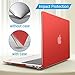 IBENZER Compatible with Old Version MacBook Air 13 Inch Case (2010-2017 Release). Models: A1466 / A1369, Plastic Hard Shell Case with Keyboard Cover for Mac Air 13, Red, A13RD+1 N