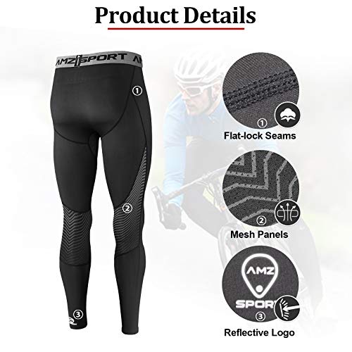 AMZSPORT Heren Compressie Legging Fleece voor Winter Hardlopen - Image 6
