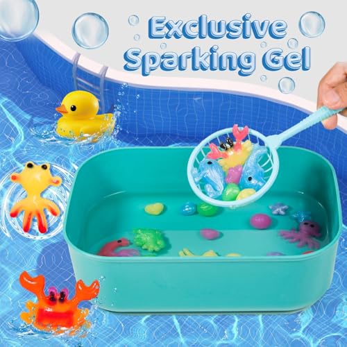SLEEPHEAD®Magic Toys Water Gel Kit: 20 Colors Fairy Aqua Gel with Pearlized & Luminous Magic Paint Gel - Handmade Creative Water Art Set with 12 Shape 3D Molds for Kid Birthday Party Gift