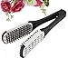 LuckyFine Hairdressing Straightener Ceramic Hair Straightening Double Brush Comb Clamp
