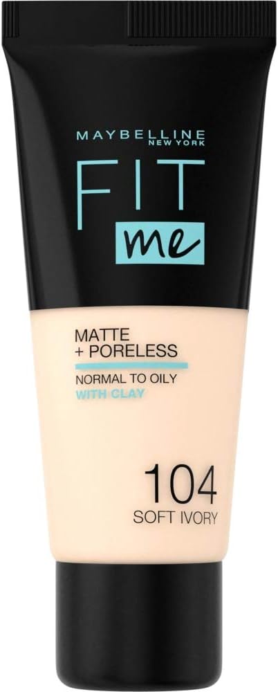 Maybelline Fit Me Foundation, Medium Coverage, Blendable With a Matte and Poreless Finish