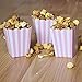 NUIBY Popcorn Boxes, Pink Trio (36 Pack) Polka Dot, Chevron, Stripe Treat Boxes - Small Movie Theater Popcorn Paper Bags for Dessert Tables & Wedding Favors