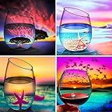 4Pack DIY 5D Diamond Painting Kits for Adults Kids Cup Set, Elekin Painting Cross Stitch Full Drill Diamond Embroidery Arts Craft -12x12 inch for Home Wall Decor Gift