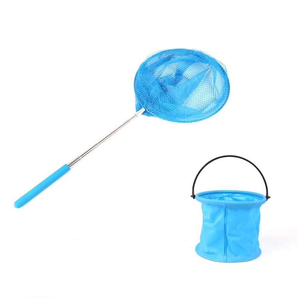 Unbekannt Butterfly Net Children's Butterfly Net Telescopic Nets Butterfly Net Fishing Net with Folding Bucket for Catching Insects Fishing Play