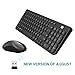 Wireless Keyboard and Mouse Combo, FD iK6630 2.4GHz Cordless Cute Round Key Set Smart Power-Saving Quiet Slim Combo for Laptop, Computer,TV and Mac
