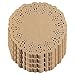 Juvale Brown Scalloped Paper Placemats - 1000-Pack, 4-Inch Round - Rustic Lace Cake Doilies & Drink Doilies - Disposable Table Decoration for Wedding & Party - Decorative Paper Rounds