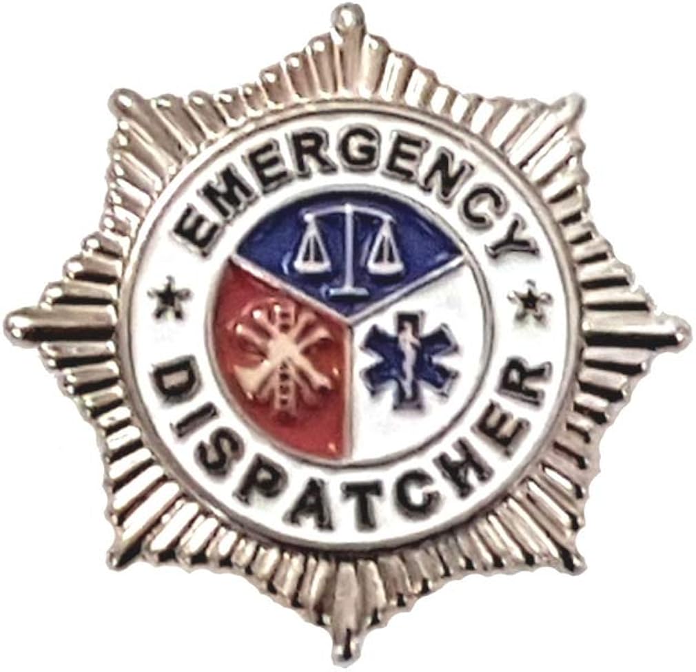 911 Dispatcher Collar Insignia Pins Gold Red White Pin Back Police Fire Ems Fifasteluce Com