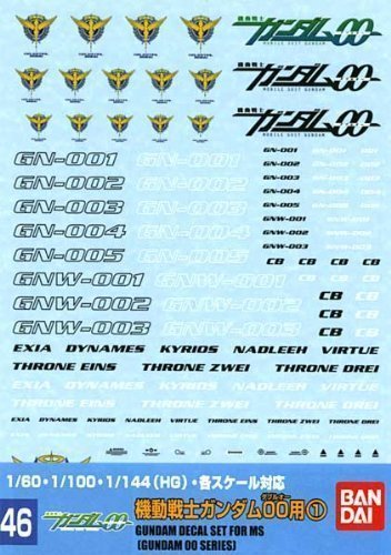 Bandai Model Kit 53712 – 51607 Gundam Decal 46 – OO Multi 1 Gd46