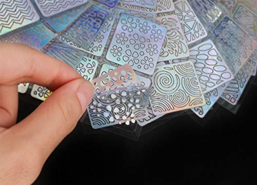 Yebeauty Nail Sticker, Nail Stencils Hollow Out Nail Art Sticker for Nail Decals, Nail Airbrush Stencils Accessories, 24 Sheets-144 Pieces, Pack of 6 - Thumbnail 4