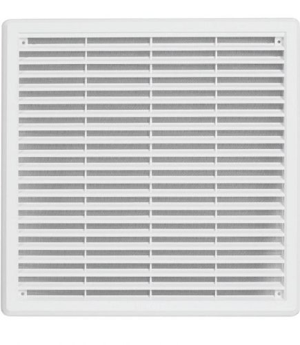 Haco ASA Plastic Outlet Ventilation Grille with Insect Protection, White, 250 x 250 mm