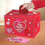 Amscan Adorable Valentine's Day Party Decorate Mailbox, Multicolor, 5 3/4 x 8 3/4 x 5 3/4-Inch