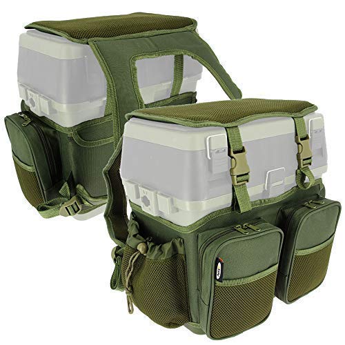 DNA NGT Carp Coarse Fishing 600D Seat Tackle Box Canvas Carry Shoulder Straps Bag with Pockets This is for The Cover & Pockets ONLY