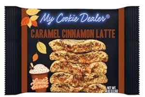 MY COOKIE DEALER Soft Baked Cookies Individually Wrapped | 4-oz Huge Cookie High Calorie Snacks (Caramel Cinnamon Latte, 3 Pack)