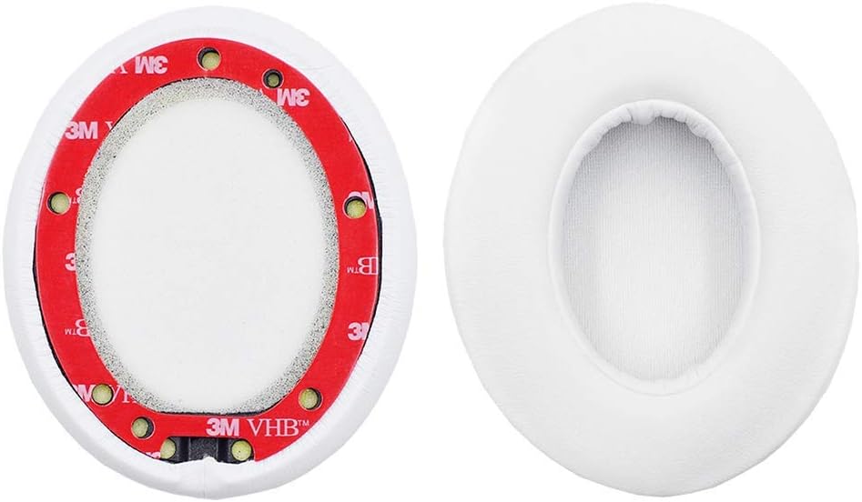 1pair Replacement Headphone Ear Pads Cushions Compatible for Beats by dr dre Studio 2, Studio 3, B0500, B0501 Wireless Over Ear Headphones Only (Doesn't fit for Bests others headset) (White)