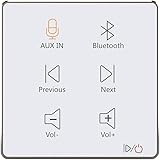 HELMER in Wall Audio Amplifier, Wall Mount Bluetooth Receiver, in-Wall Stereo Audio Volume Controller, White, L50